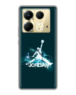 Чехол для Infinix Note 40 с картинкой «Jordan Blue Fire»