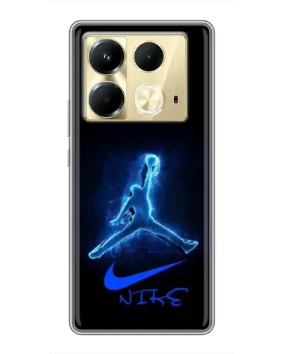 Чехол для Infinix Note 40 с картинкой «Jordan Neon Blue»