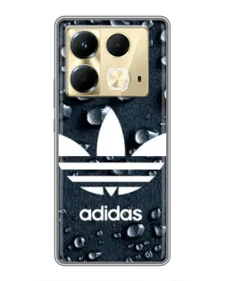 Чехол для Infinix Note 40 с картинкой «Adidas Trefoil Blue»