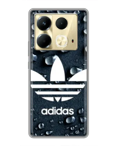 Чехол для Infinix Note 40 с картинкой «Adidas Trefoil Blue»