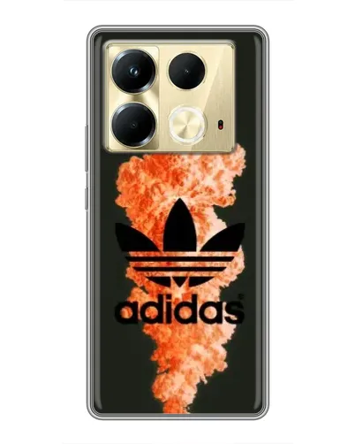 Чехол для Infinix Note 40 с картинкой «Оранжевый дым Adidas»
