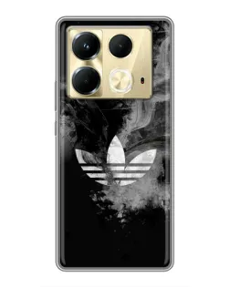 Чехол для Infinix Note 40 с картинкой «Абстрактный дым Adidas»