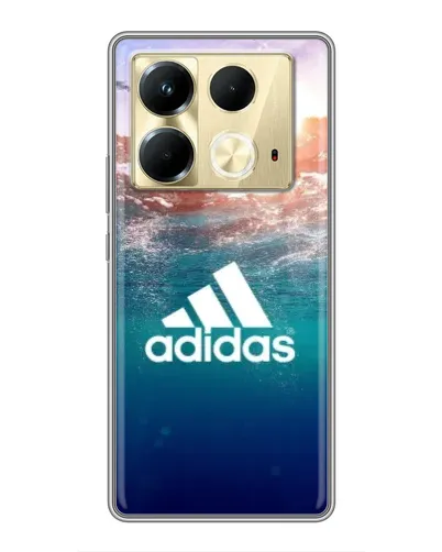 Чехол для Infinix Note 40 с картинкой «Океанская глубина адидас»