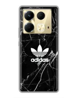 Чехол для Infinix Note 40 с картинкой «Белый мрамор Adidas»