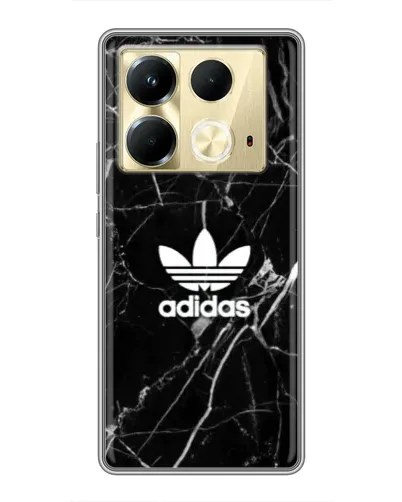 Чехол для Infinix Note 40 с картинкой «Белый мрамор Adidas»