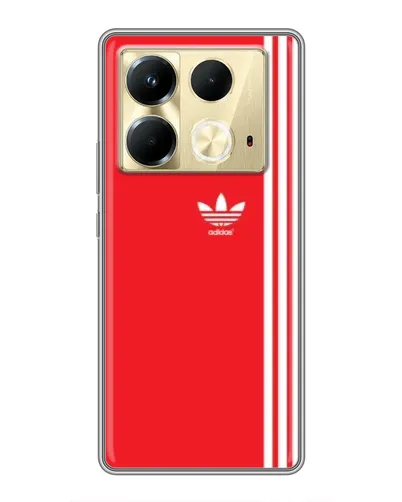 Чехол для Infinix Note 40 с картинкой «Красный минимализм Adidas»
