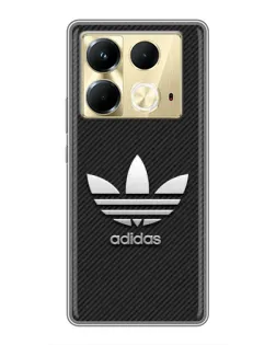 Чехол для Infinix Note 40 с картинкой «Adidas Карбоновая текстура»