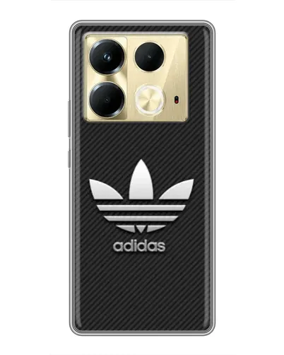 Чехол для Infinix Note 40 с картинкой «Adidas Карбоновая текстура»