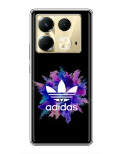 Чехол для Infinix Note 40 с картинкой «Взрыв красок Adidas»
