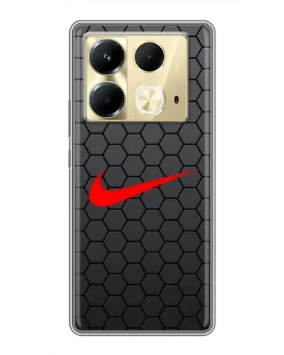 Чехол для Infinix Note 40 с картинкой «Nike — карбоновая сетка»