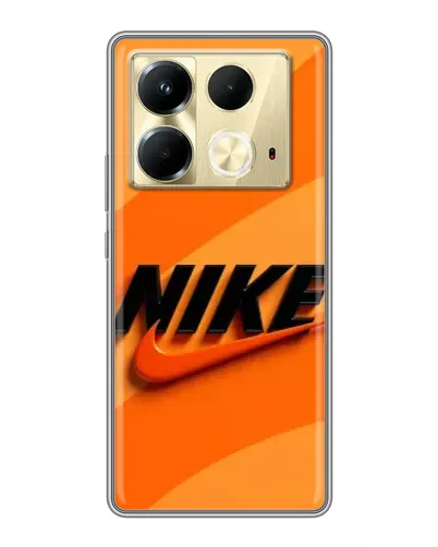 Чехол для Infinix Note 40 с картинкой «Оранжевый драйв Nike»