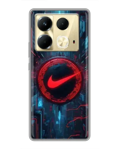Чехол для Infinix Note 40 с картинкой «Техногенный стиль Nike»