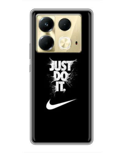 Чехол для Infinix Note 40 с картинкой «Текстовый принт Nike»