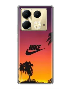 Чехол для Infinix Note 40 с картинкой «Nike на закате солнца»