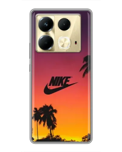 Чехол для Infinix Note 40 с картинкой «Nike на закате солнца»