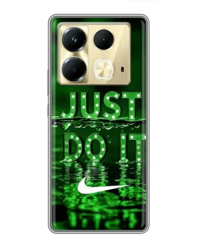 Чехол для Infinix Note 40 с картинкой «Зеленый неоновый Nike»