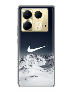 Чехол для Infinix Note 40 с картинкой «Nike — зимние горы»