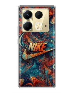Чехол для Infinix Note 40 с картинкой «Nike в абстракции»