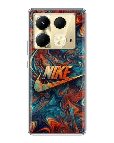 Чехол для Infinix Note 40 с картинкой «Nike в абстракции»
