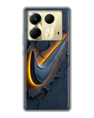 Чехол для Infinix Note 40 с картинкой «Объемный логотип Найк»