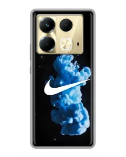 Чехол для Infinix Note 40 с картинкой «Nike и синий дым»