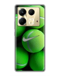Чехол для Infinix Note 40 с картинкой «Теннисные мячи Найк»