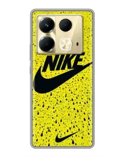 Чехол для Infinix Note 40 с картинкой «Желтый текстурный Nike»