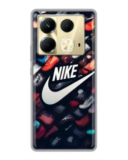 Чехол для Infinix Note 40 с картинкой «Коллекция кроссовок Nike»