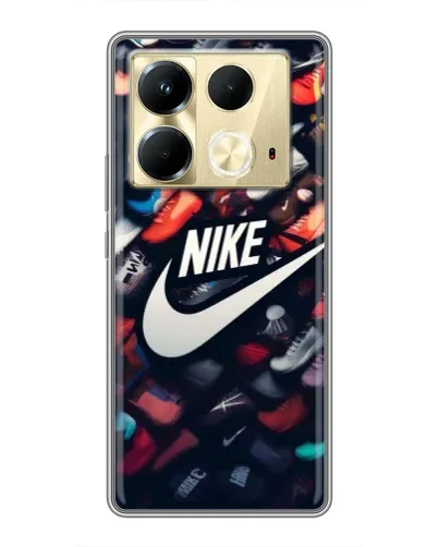 Чехол для Infinix Note 40 с картинкой «Коллекция кроссовок Nike»