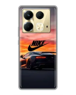Чехол для Infinix Note 40 с картинкой «Nike и суперкар»