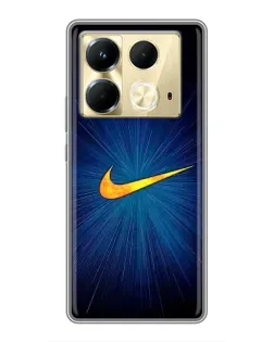Чехол для Infinix Note 40 с картинкой «Синий пульс Nike»