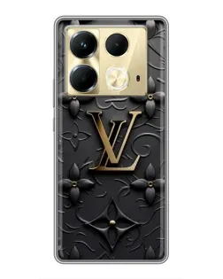 Чехол для Infinix Note 40 с картинкой «Кожаная текстура LV»