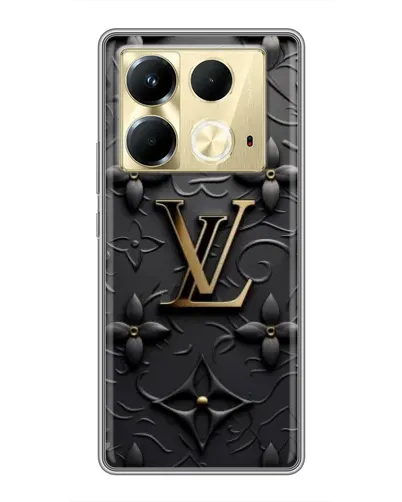 Чехол для Infinix Note 40 с картинкой «Кожаная текстура LV»