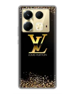 Чехол для Infinix Note 40 с картинкой «LV — золотые искры»