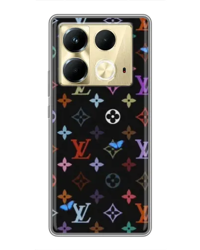 Чехол для Infinix Note 40 с картинкой «Цветная монограмма LV»