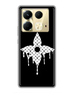 Чехол для Infinix Note 40 с картинкой «Цветочная монограмма»