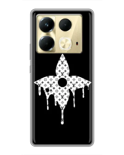 Чехол для Infinix Note 40 с картинкой «Цветочная монограмма»