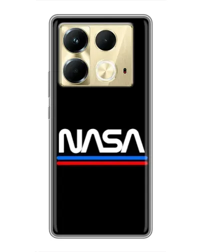 Чехол для Infinix Note 40 с картинкой «NASA — классика Red Blue»
