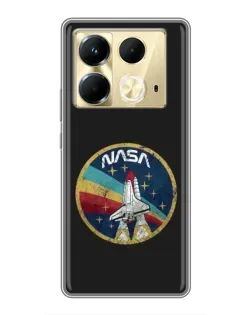 Чехол для Infinix Note 40 с картинкой «NASA — эмблема миссии»