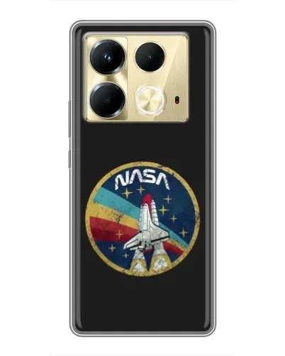 Чехол для Infinix Note 40 с картинкой «NASA — эмблема миссии»