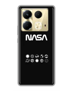 Чехол для Infinix Note 40 с картинкой «NASA — технический принт»