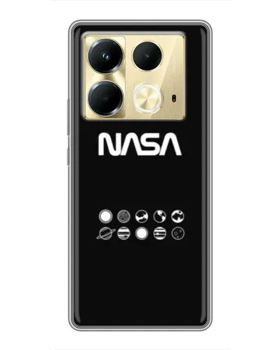 Чехол для Infinix Note 40 с картинкой «NASA — технический принт»