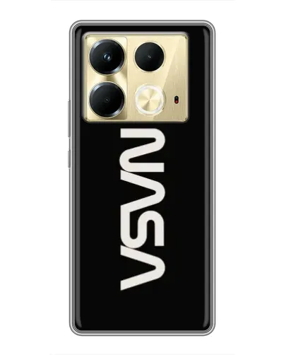 Чехол для Infinix Note 40 с картинкой «NASA — вертикальный логотип»
