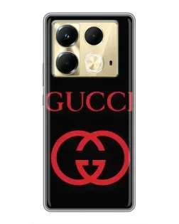 Чехол для Infinix Note 40 с картинкой «Gucci — красный логотип»