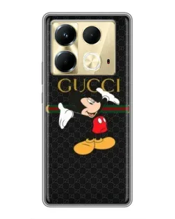 Чехол для Infinix Note 40 с картинкой «Микки Маус Gucci»