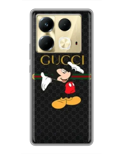 Чехол для Infinix Note 40 с картинкой «Микки Маус Gucci»
