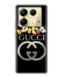Чехол для Infinix Note 40 с картинкой «Gucci — герои Disney»