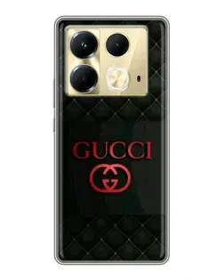 Чехол для Infinix Note 40 с картинкой «Gucci — стеганый черный»