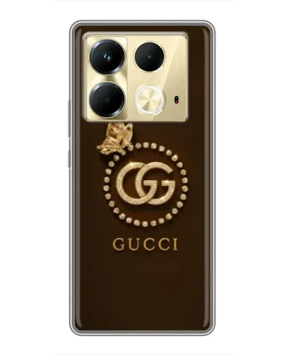 Чехол для Infinix Note 40 с картинкой «Gucci — золотая бабочка»