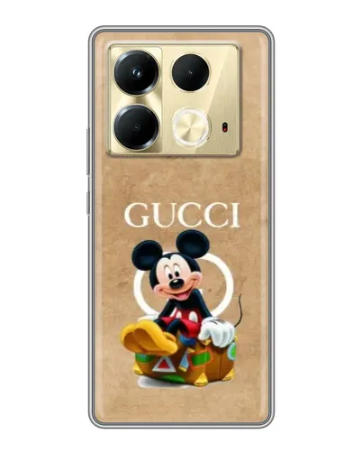 Чехол для Infinix Note 40 с картинкой «Микки Маус Gucci — крафт»